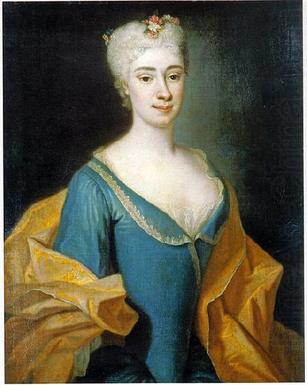 Moszinska. olgemalde von Louis de Silvestre., Louis de Silvestre